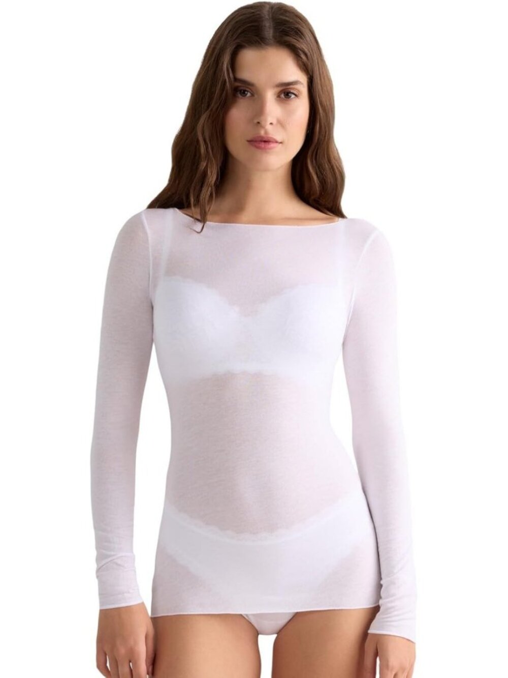 Ultralight Boat Neck Cashmere Modal Top - Soft, Stylish, Perfect for Layering